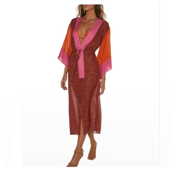 VIX Paula Hermanny Piper Anni Kimono Multi-Color Size M - Picture 1 of 6